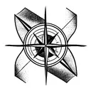 Compass tattoo design idea