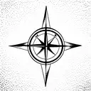Compass tattoo design idea