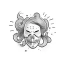 Happy and Sad mask tattoo design idea