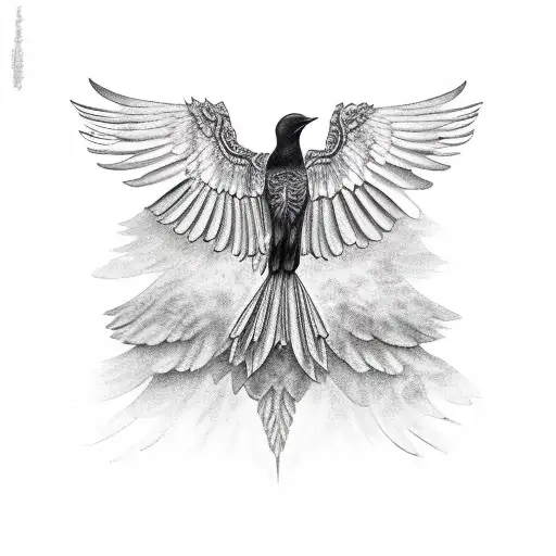 Norse Tribal Raven Crow Bird with Spread Wings Water Resistant Temporary  Tattoo Set Fake Body Art Collection - White - Walmart.com