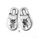 adidas slippers with the text "selfmade alman"  tattoo design idea