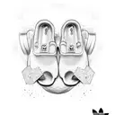 adidas slippers with the text "selfmade alman"  tattoo design idea