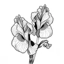 iris plants tattoo design idea