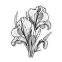 iris plants tattoo design idea