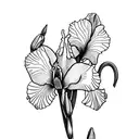 iris plants tattoo design idea