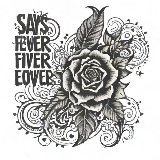 says "forever evolving forever imperfect" tattoo design idea