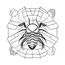 scorpion and palm tree  tattoo design idea