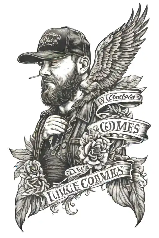 Luke combs lyrics written tattoo design idea