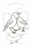chick and bug tattoo design idea