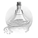 message in a bottle  tattoo design idea