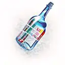 message in a bottle  tattoo design idea