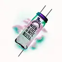 message in a bottle  tattoo design idea