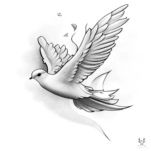Dove peace tattoo design idea