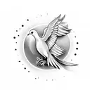 Dove peace tattoo design idea