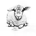 lamb tattoo design idea