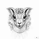 lamb tattoo design idea