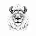 Lion lamb tattoo design idea