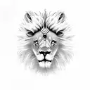 Lion lamb tattoo design idea