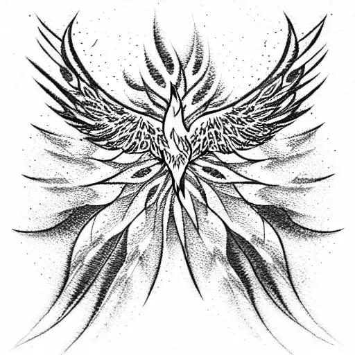 Phoenix tattoo design idea