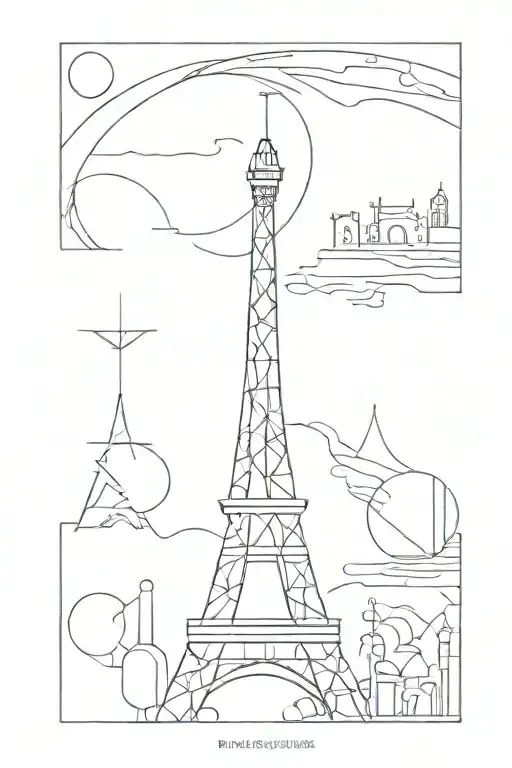 Paris 2024 tattoo design idea