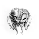 alien vs predator tattoo design idea