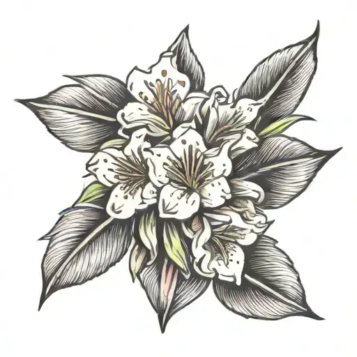oleander match box tattoo design idea