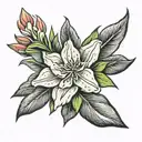 oleander match box tattoo design idea