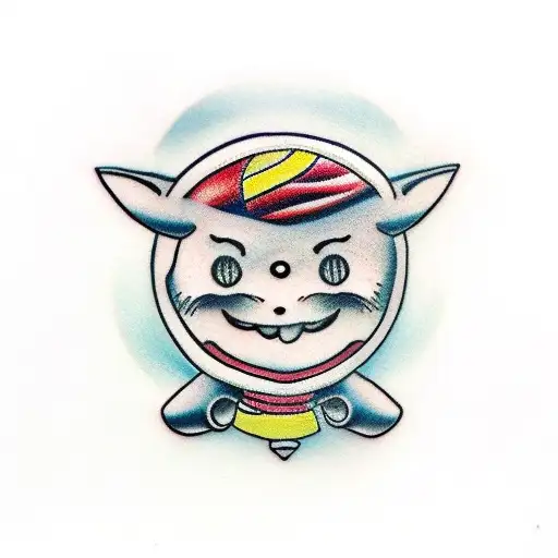 inner child sad tattoo design idea