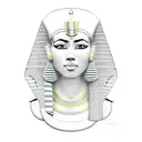 red Egyptian woman pharaoh  tattoo design idea