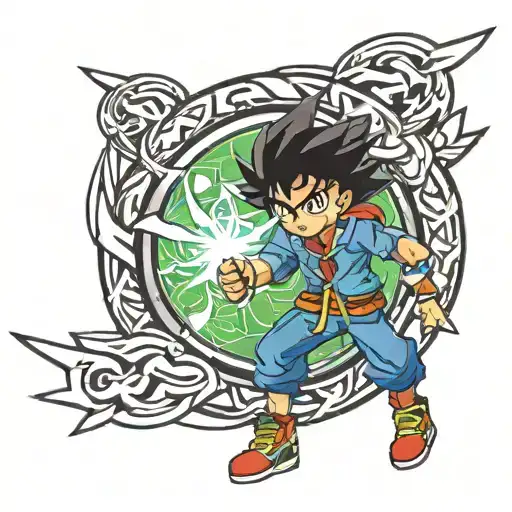 kai hiwatari beyblade phonix tattoo design idea