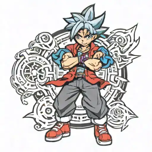 kai hiwatari beyblade tattoo design idea
