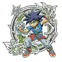 kai hiwatari beyblade phonix tattoo design idea
