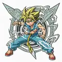 kai hiwatari beyblade phonix tattoo design idea