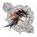 kai hiwatari beyblade tattoo design idea