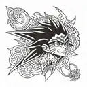kai hiwatari beyblade tattoo design idea