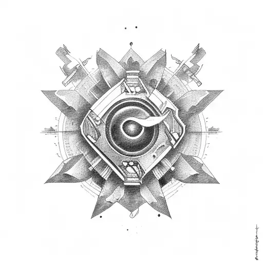 Wheel Foo Fighters tattoo design idea