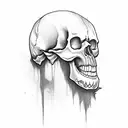 Skull, gorilla tattoo design idea
