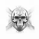 Skull, gorilla tattoo design idea