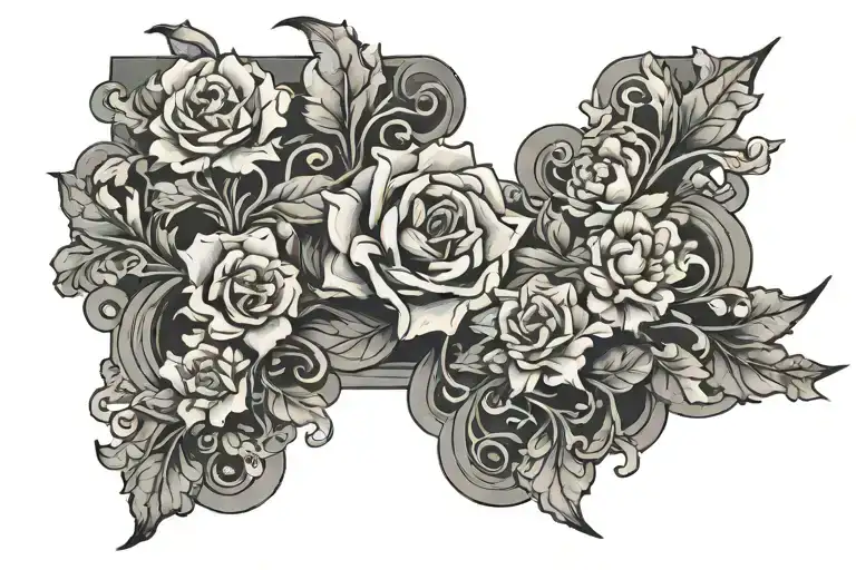 Noah Kahan growing sideways tattoo design idea