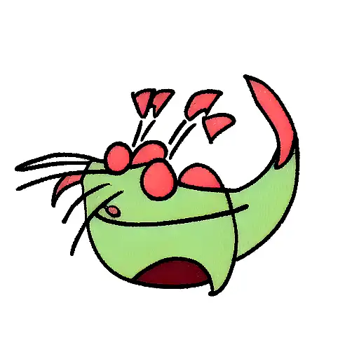 cartoon shrimp tattoo design idea