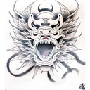 Chinese Mythology Daemon tattoo design idea