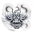 Chinese Mythology Daemon tattoo design idea