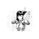 motoko from ghost in the shell front view all body cabes caming out of her tattoo design idea
