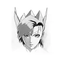 motoko from ghost in the shell front view all body cabes caming out of her tattoo design idea
