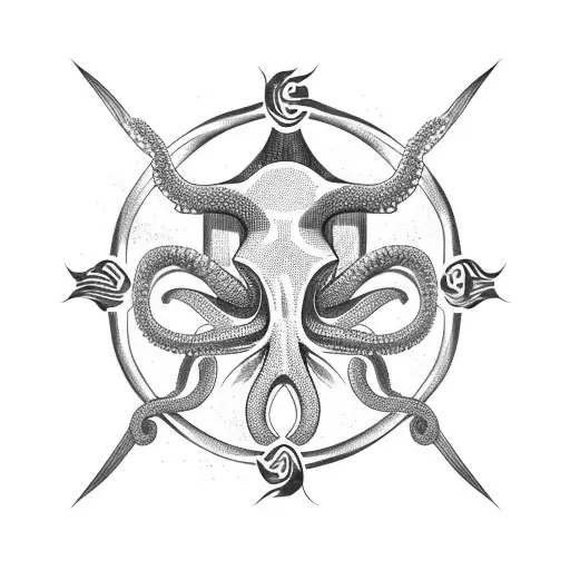 Filipino flag morphing into an octopus tattoo design idea