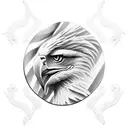 American flag with bold eagle tattoo design idea