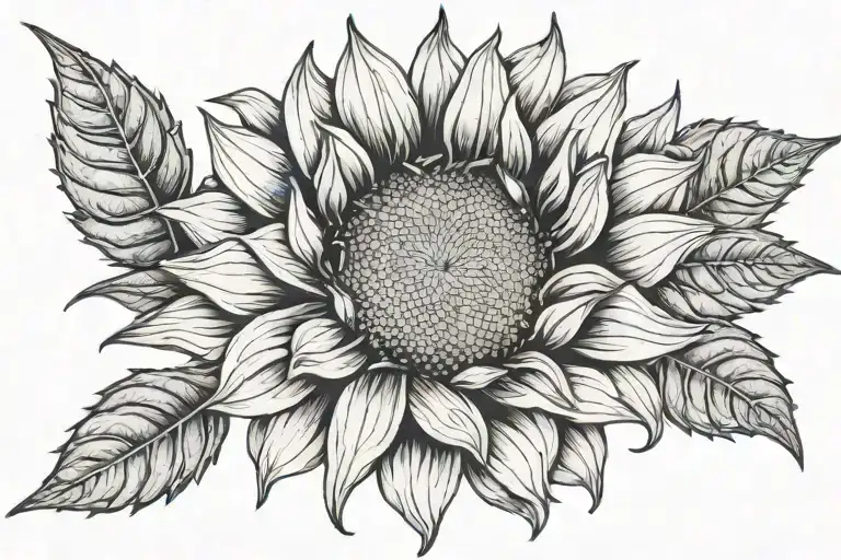 sunflower alternative design tattoo design idea