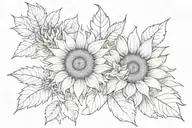 sunflower alternative design tattoo design idea