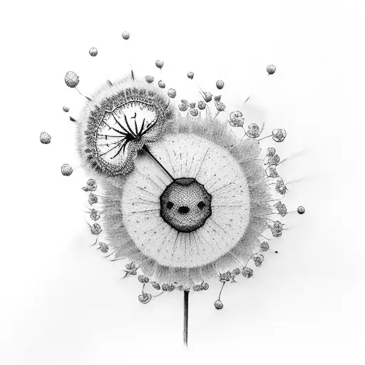 Dolly, Emerald, Ricky, word art, Dandelion tattoo design idea