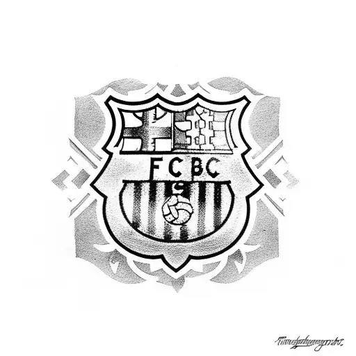 Football club barcelona tattoo design idea